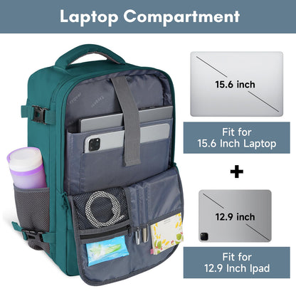 Taygeer Travel Backpack for Women, Carry On Backpack with USB Charging Port & Shoe Pouch, TSA 15.6inch Laptop Mochila Flight Approved, Nurse Bag Casual Daypack for Weekender Business Hiking, Pink