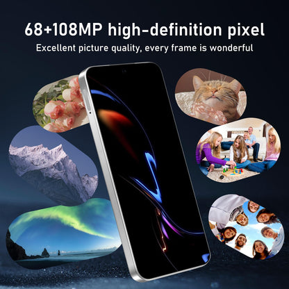 16PROMA X 16GB+1TB 6.99" HD Screen Smartphone Unlocked Cell Phone,Battery 7000mAh Unlocked The Phone, Android 14 Fingerprint Button Unlock/GPS/Dual SIM/5G/Face ID(Desert Titanium)