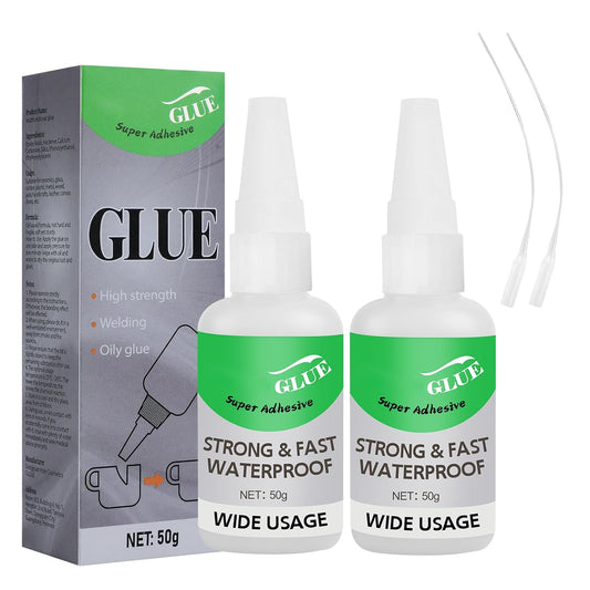 Wood & Parquet Adhesive, Welding High-Strength Oily Glue, Universal Super Glue Gel, Instant Bonding, Strong Adhesion, Repairs Last Long Time for Metal, Wood, Ceramics,Leather, Glass (Clear 2PC)
