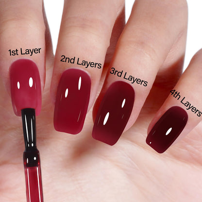 AILLSA Milky Pink Nude Gel Nail Polish, 15ml Translucent Soak Off UV LED Light Cure Gel Polish, Long Lasting for French Nail Art Salon DIY Manicure at Home