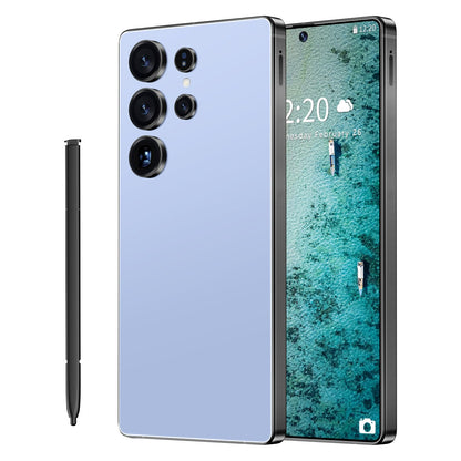 SZV I25 Ultra Unlocked Cell Phone,12+512GB 5G Unlocked Phone, Built in Pen Android 14 Battery 7000mAh 6.99" HD Screen Smartphone, Dual SIM/Face ID/Fingerprint Lock/GPS (Cyan, 12+512)