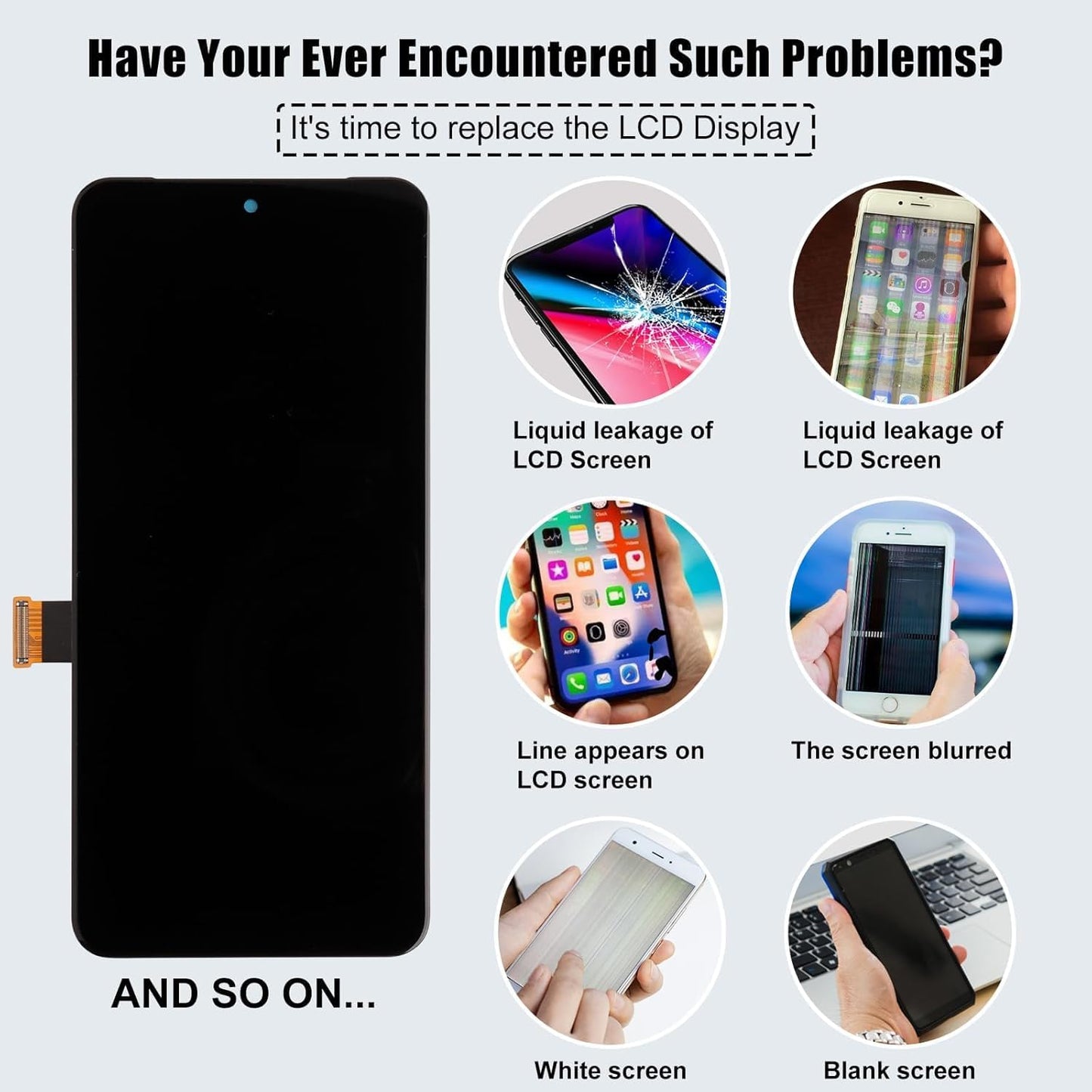 [with Bracket][Support Fingerprint Function] SWARK New OLED Display Replacement for Pixel 8 Pro LCD Display digitizer Touch Screen Assembly with Upgraded Repair Tools Kit