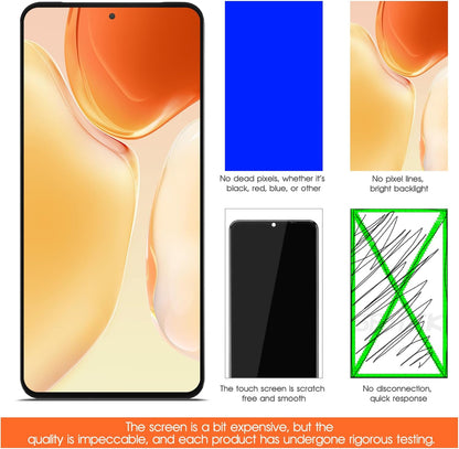 OLED for Google Pixel 8 Pro Screen Replacement for Google Pixel 8 Pro 5G LCD Display GC3VE G1MNW Screen Touch Digitizer Assembly Repair Part Without Frame (with Fingerprint Function)