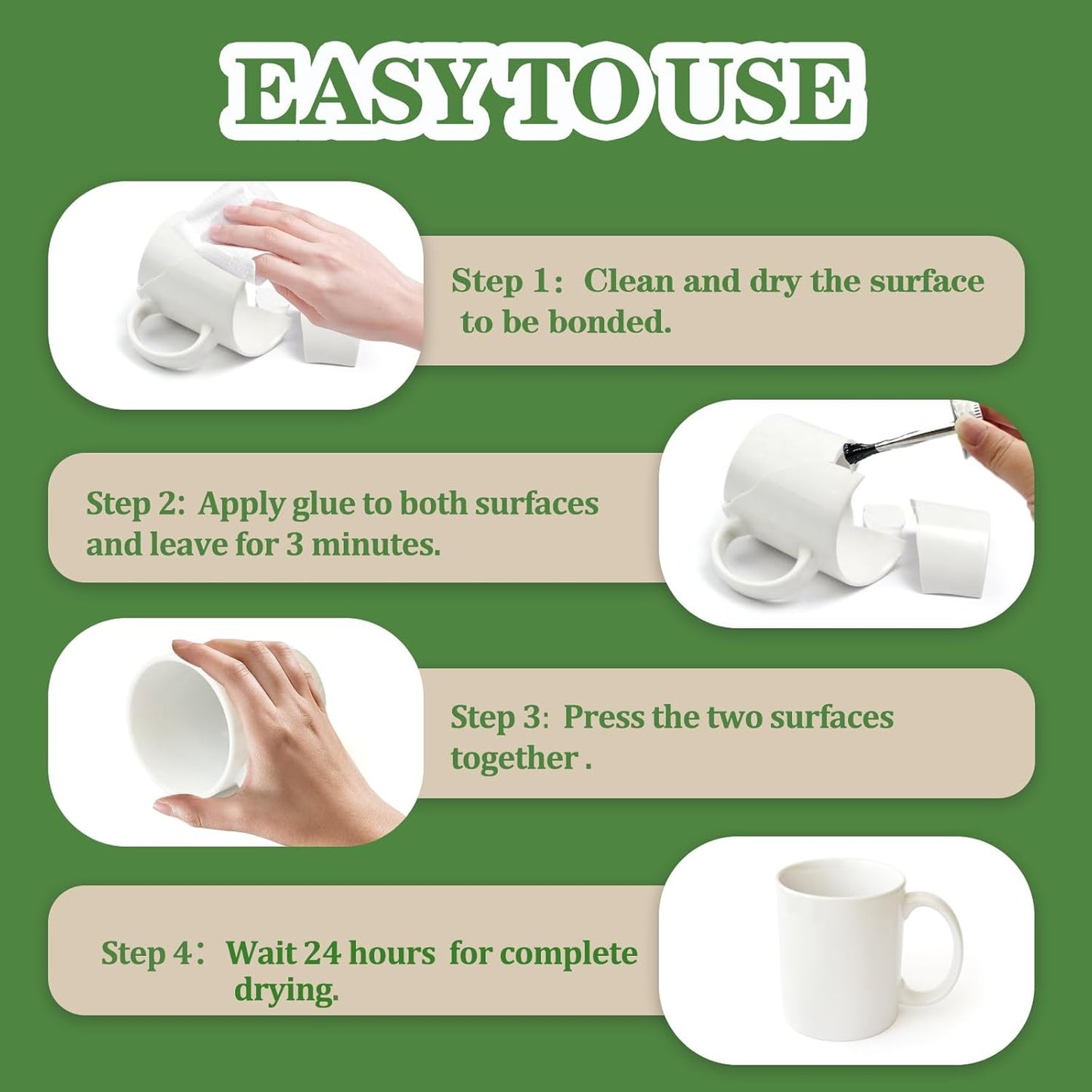 Multi-Purpose Super Glue | 120ml (4oz) High Strength Clear Adhesive with Brush | for Wood, Ceramics, Leather, Plastic | DIY Crafts & Metal Repair