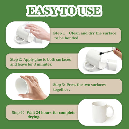 Multi-Purpose Super Glue | 120ml (4oz) High Strength Clear Adhesive with Brush | for Wood, Ceramics, Leather, Plastic | DIY Crafts & Metal Repair