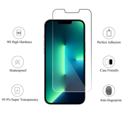 Ailun 2 Pack Screen Protector for iPhone 13 [6.1 inch Display] with 2 Pack Tempered Glass Camera Lens Protector,[9H Hardness]-HD
