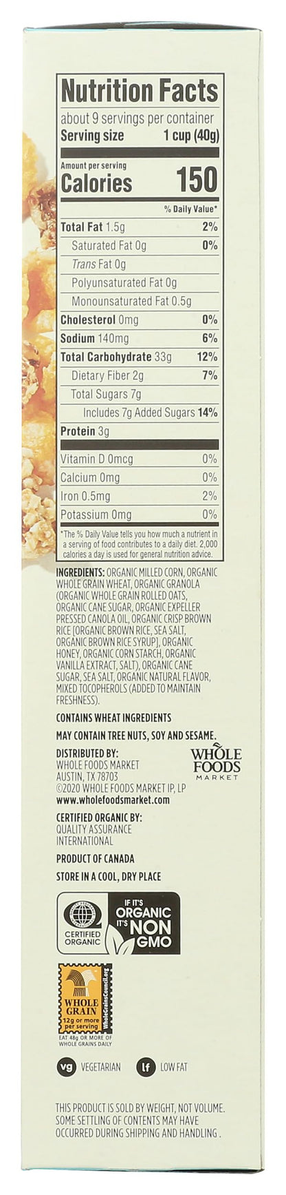 365 By Whole Foods Market, Organic Golden Flakes & Oat Clusters, 12 Ounce