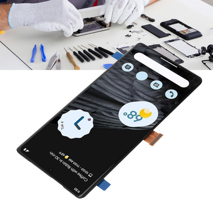 6.7 Inch Screen Replacement for Pixel 7 Pro GP4BC GE2AE, LED Touch LCD Display Digitizer Assembly, Complete Screen Assembly with Repair Tool