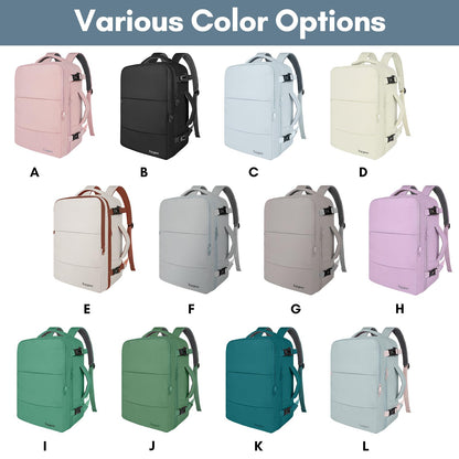 Taygeer Travel Backpack for Women, Carry On Backpack with USB Charging Port & Shoe Pouch, TSA 15.6inch Laptop Mochila Flight Approved, Nurse Bag Casual Daypack for Weekender Business Hiking, Pink