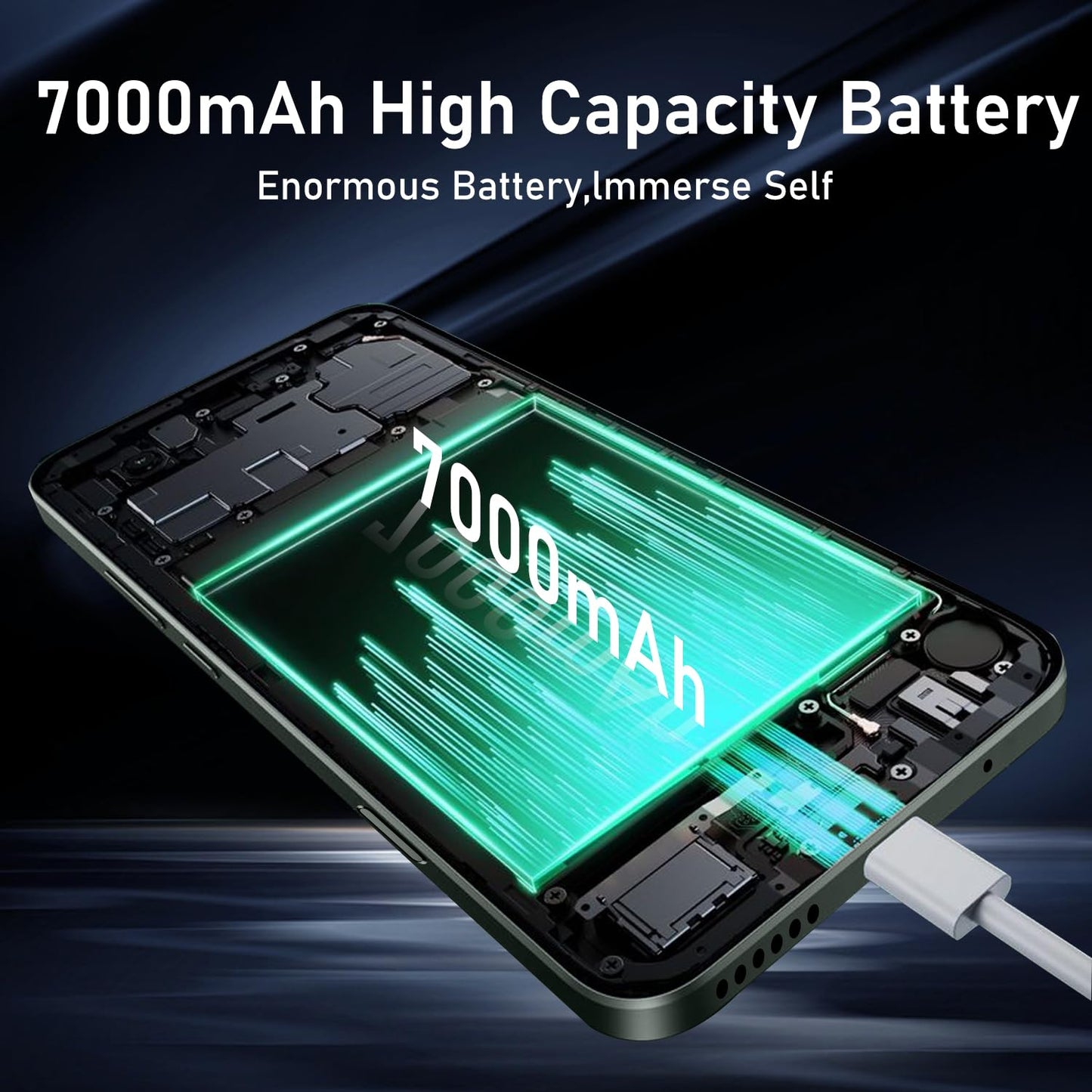 16PROMA X 16GB+1TB 6.99" HD Screen Smartphone Unlocked Cell Phone,Battery 7000mAh Unlocked The Phone, Android 14 Fingerprint Button Unlock/GPS/Dual SIM/5G/Face ID(Desert Titanium)