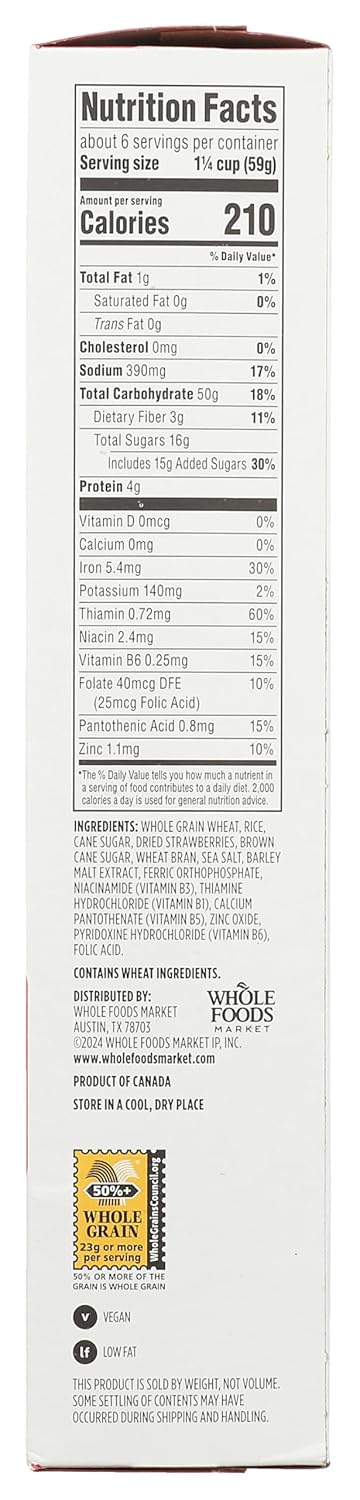 365 By Whole Foods Market, Strawberry Toasted Flakes Cereal, 11.7 Ounce