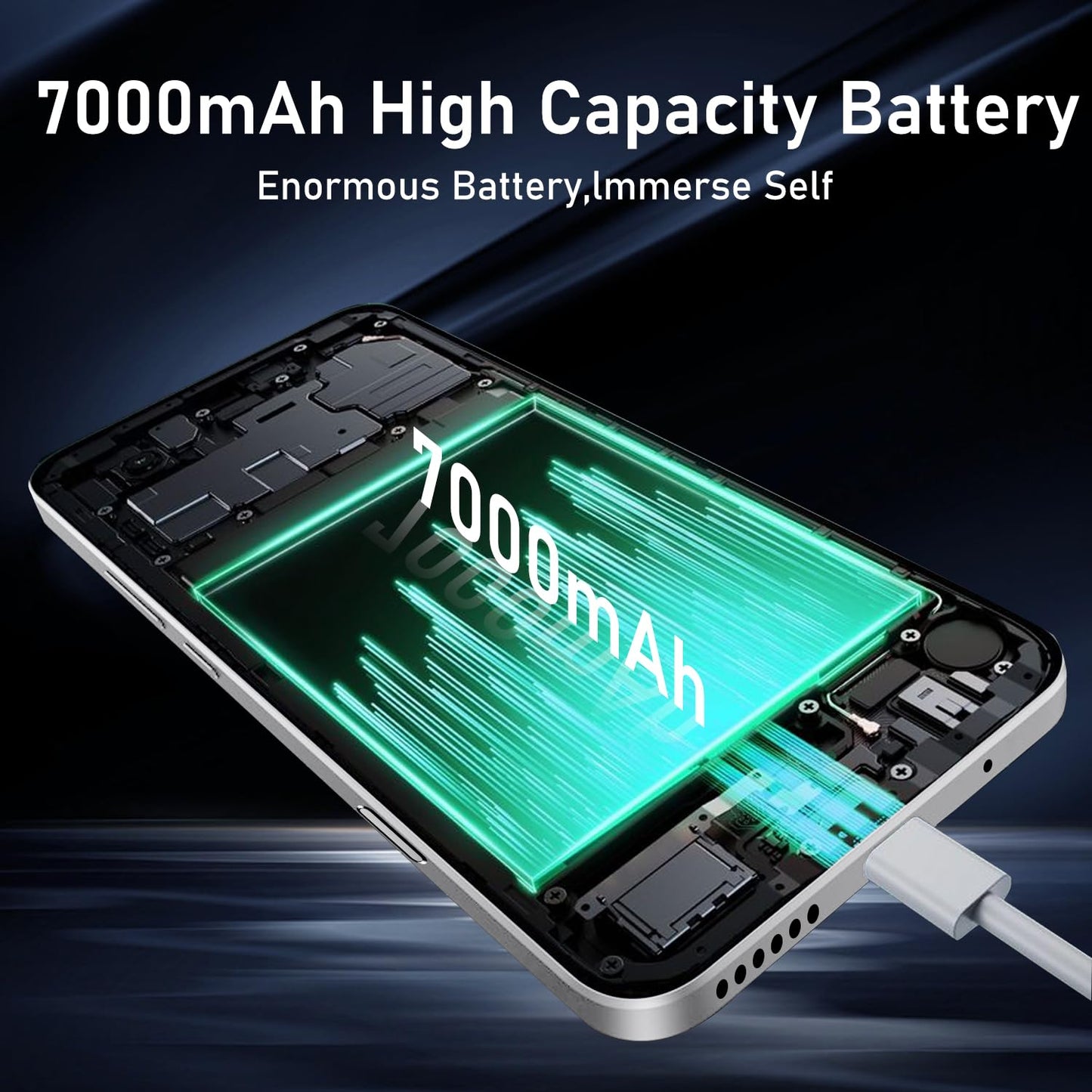 16PROMA X 16GB+1TB 6.99" HD Screen Smartphone Unlocked Cell Phone,Battery 7000mAh Unlocked The Phone, Android 14 Fingerprint Button Unlock/GPS/Dual SIM/5G/Face ID(Desert Titanium)