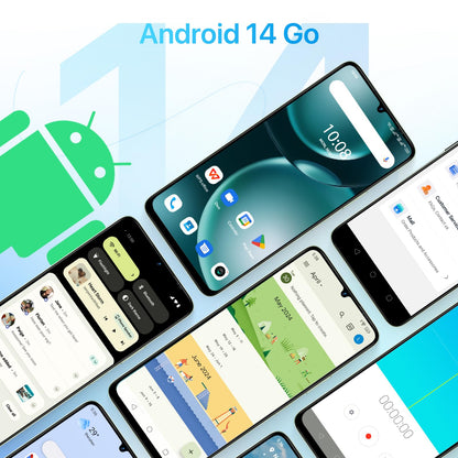 UMIDIGI G9A Unlocked Phones, Android 14 Go Cell Phone, 8GB+64GB/TF 1TB Expend Octa-Core, 4G Dual SIM Card, 3.5mm Headphone Jack 6.75" HD+Display Phones, AI Face Unlock Android Phone,5000mAh,GPS
