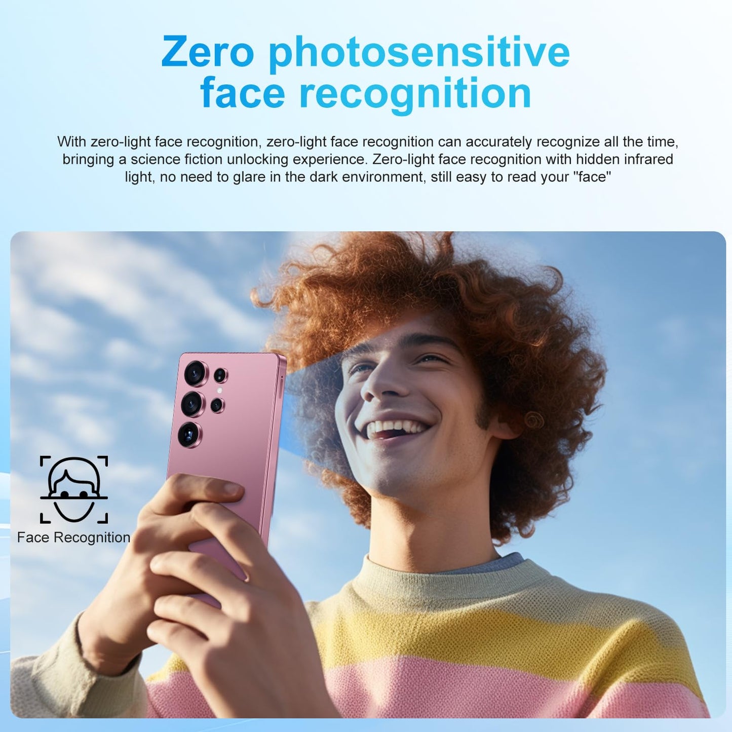 SZV I25 Ultra Unlocked Cell Phone,12+512GB 5G Unlocked Phone, Built in Pen Android 14 Battery 7000mAh 6.99" HD Screen Smartphone, Dual SIM/Face ID/Fingerprint Lock/GPS (Cyan, 12+512)