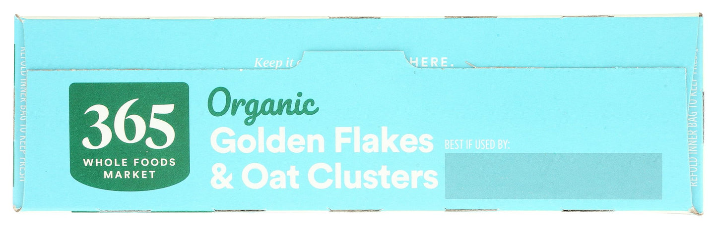365 By Whole Foods Market, Organic Golden Flakes & Oat Clusters, 12 Ounce