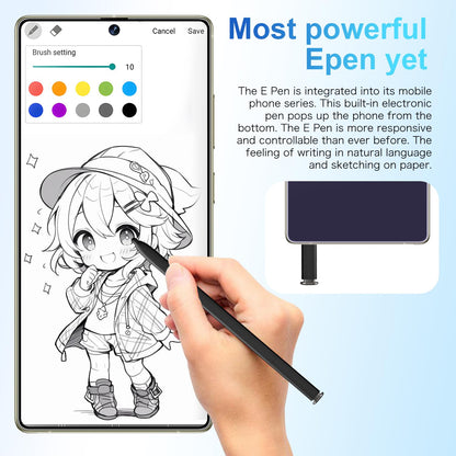 SZV I25 Ultra Unlocked Cell Phone,12+512GB 5G Unlocked Phone, Built in Pen Android 14 Battery 7000mAh 6.99" HD Screen Smartphone, Dual SIM/Face ID/Fingerprint Lock/GPS (Cyan, 12+512)