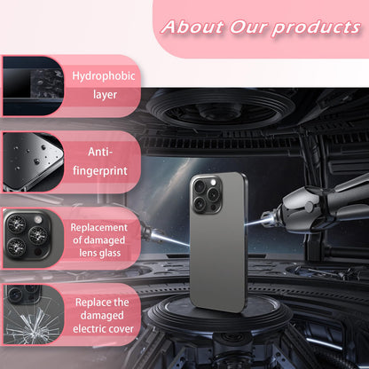 14 Back Glass Replacement with Metal Camera Frame &Magnet for iPhone 14(6.1-inch Red) & Includes Replacement Tools