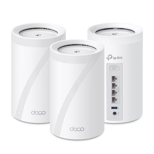 TP-Link Deco XE75 AXE5400 Tri-Band WiFi 6E Mesh System - Wi-Fi up to 7200 Sq.Ft, Engadget Rated Best Mesh for Most People, Replaces WiFi Router and Extender, AI-Driven Mesh New 6GHz Band, 3-Pack