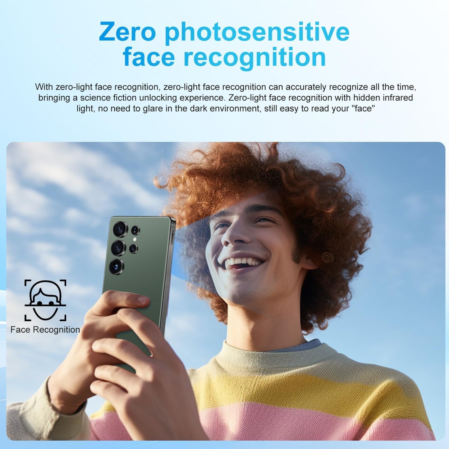 SZV I25 Ultra Unlocked Cell Phone,12+512GB 5G Unlocked Phone, Built in Pen Android 14 Battery 7000mAh 6.99" HD Screen Smartphone, Dual SIM/Face ID/Fingerprint Lock/GPS (Cyan, 12+512)