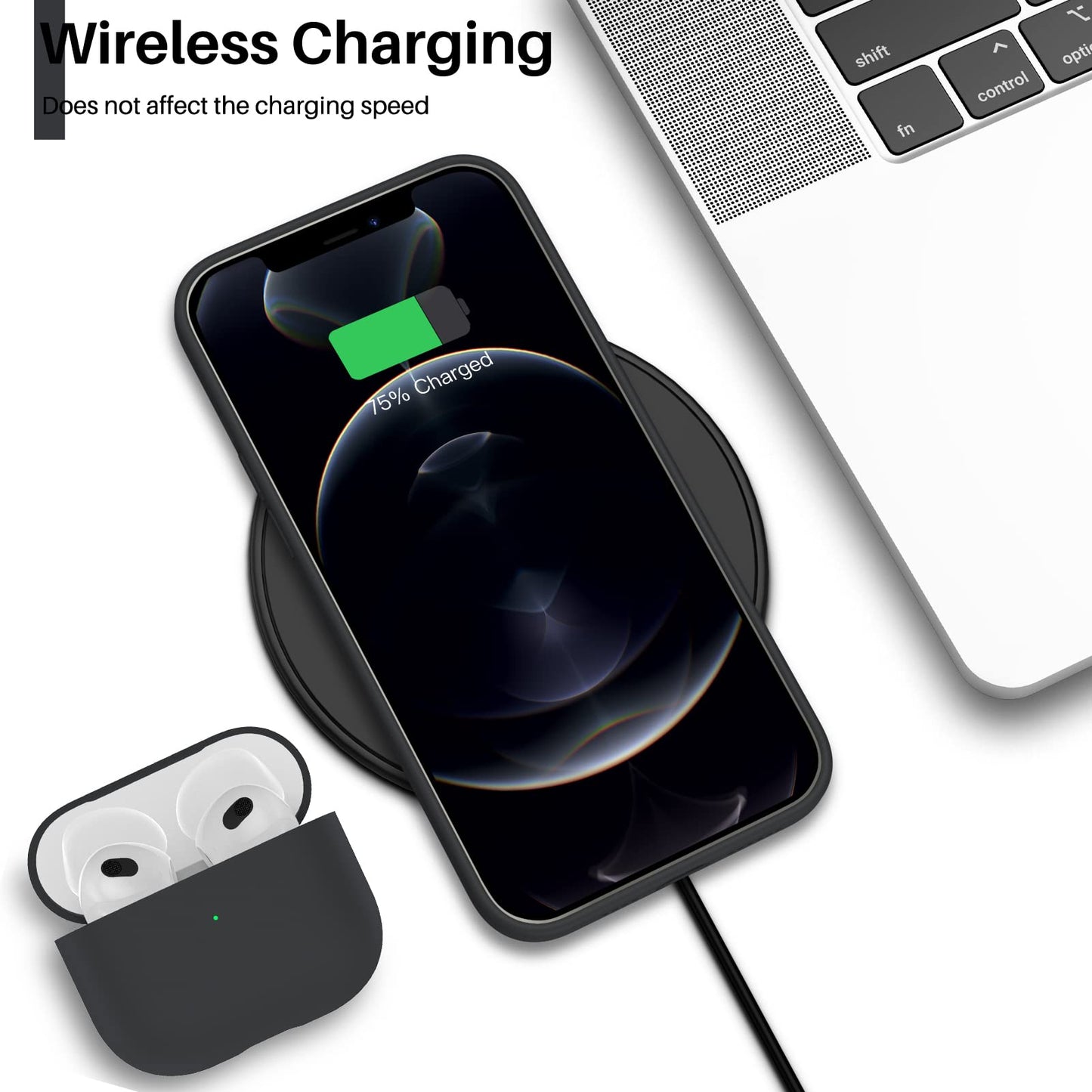 ORNARTO Compatible with iPhone 12 Case, Compatible with iPhone 12 Pro Case, Slim Liquid Silicone 3 Layers Full Covered Soft Gel Rubber Phone Case Cover 6.1 inch-White