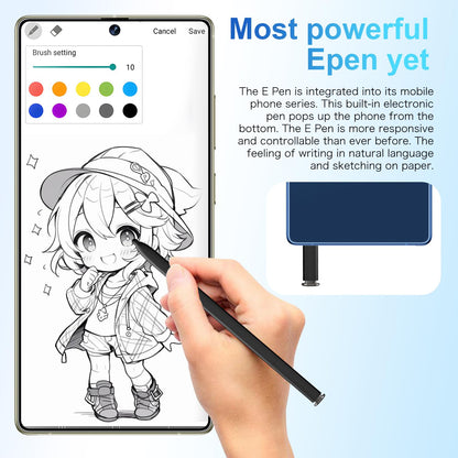 SZV I25 Ultra Unlocked Cell Phone,12+512GB 5G Unlocked Phone, Built in Pen Android 14 Battery 7000mAh 6.99" HD Screen Smartphone, Dual SIM/Face ID/Fingerprint Lock/GPS (Cyan, 12+512)