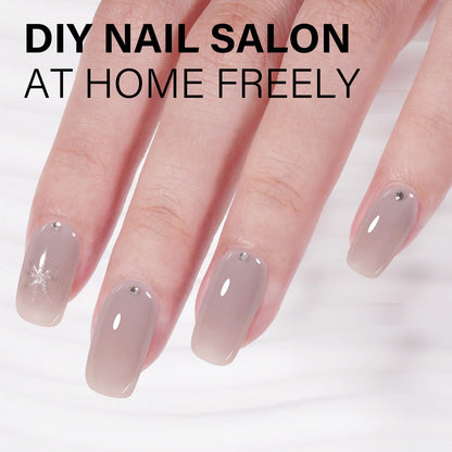 AILLSA Milky Pink Nude Gel Nail Polish, 15ml Translucent Soak Off UV LED Light Cure Gel Polish, Long Lasting for French Nail Art Salon DIY Manicure at Home