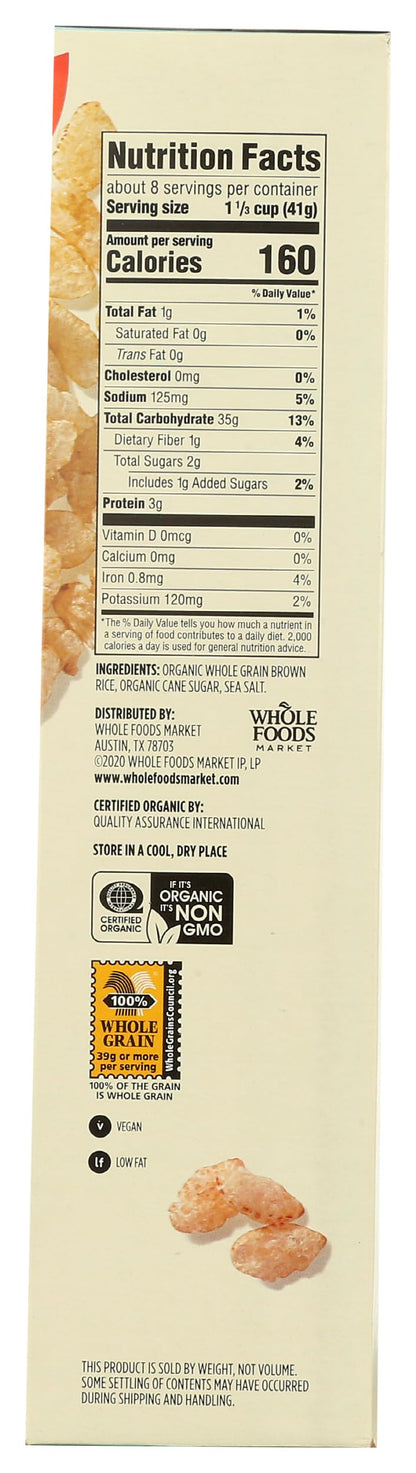 365 by Whole Foods Market, Organic Brown Rice Crisps Cereal, 12 Ounce