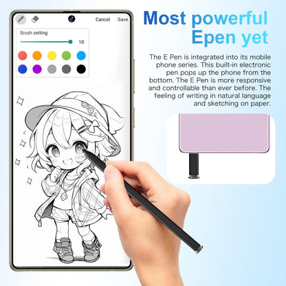 SZV I25 Ultra Unlocked Cell Phone,12+512GB 5G Unlocked Phone, Built in Pen Android 14 Battery 7000mAh 6.99" HD Screen Smartphone, Dual SIM/Face ID/Fingerprint Lock/GPS (Cyan, 12+512)