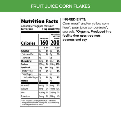 Nature's Path Organic Fruit Juice Corn Flakes, 26.4 oz (Pack of 1) Gluten Free, Non-GMO, Earth Friendly Packaging