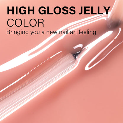 AILLSA Milky Pink Nude Gel Nail Polish, 15ml Translucent Soak Off UV LED Light Cure Gel Polish, Long Lasting for French Nail Art Salon DIY Manicure at Home