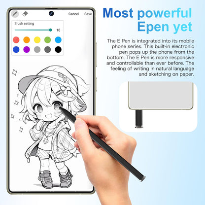 SZV I25 Ultra Unlocked Cell Phone,12+512GB 5G Unlocked Phone, Built in Pen Android 14 Battery 7000mAh 6.99" HD Screen Smartphone, Dual SIM/Face ID/Fingerprint Lock/GPS (Cyan, 12+512)