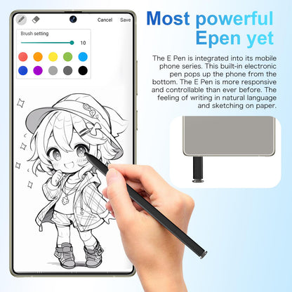 SZV I25 Ultra Unlocked Cell Phone,12+512GB 5G Unlocked Phone, Built in Pen Android 14 Battery 7000mAh 6.99" HD Screen Smartphone, Dual SIM/Face ID/Fingerprint Lock/GPS (Cyan, 12+512)