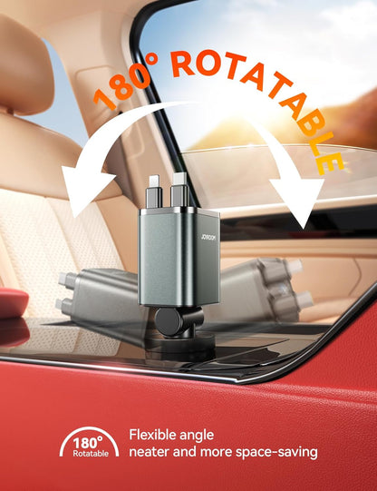 [2025 Ultra-Compact]  Retractable Car Charger 84W Car Charger USB C for Iphone 16 17 Fast Charging, Car Accessories, Car Adapter Travel Essentials Gifts for Women Men, for Iphone 17 16 15 14 13