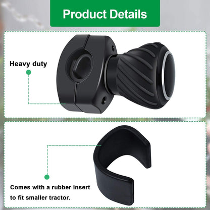 𝙎𝙩𝙚𝙚𝙧𝙞𝙣𝙜 𝙒𝙝𝙚𝙚𝙡 𝙎𝙥𝙞𝙣𝙣𝙚𝙧 𝙆𝙣𝙤𝙗𝙨 for Kubota Jo-Hn Dee-Re Tractors, Cars, Trucks, Mowers, Forklifts, Universal Spinner Knob Steering Wheel Ball Knob
