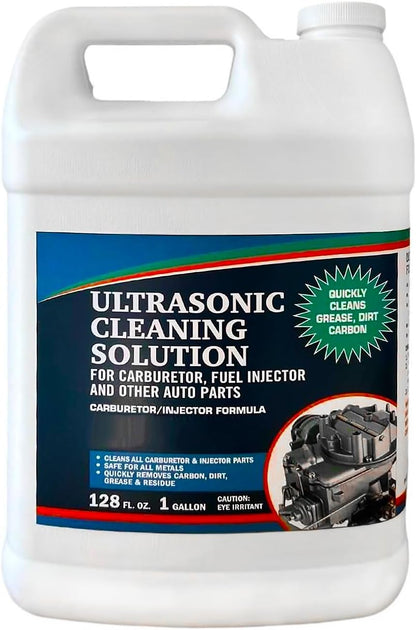 Ultrasonic Cleaner Solution for Carburetors and Engine Parts. Concentrated Washing Compound for Use in Ultrasonic Machines and Immersion Washers - Automotive Fluid (1 Gallon)