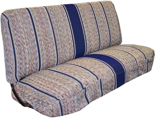 Universal Baja Saddle Blanket Bench Full Size Seat Cover Fits Ford, Chevrolet, Dodge, and Full Size Pickup Trucks (Blue)
