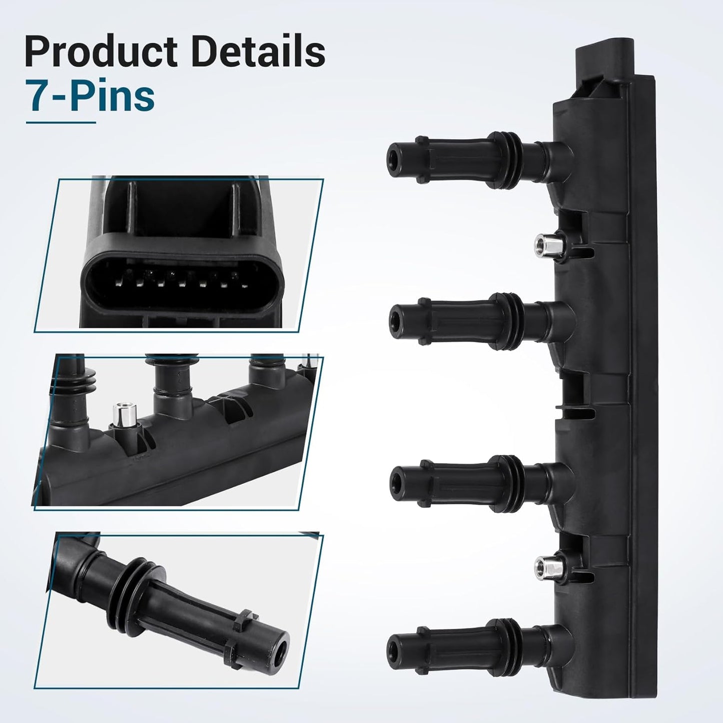 UF669 Ignition Coil Pack and 4 Platinum Spark Plugs 2667 Compatible with 2011-2020 Chevrolet Chevy Cruze Limited Sonic Trax Volt Cadillac ELR Buick Encore L4 1.4L
