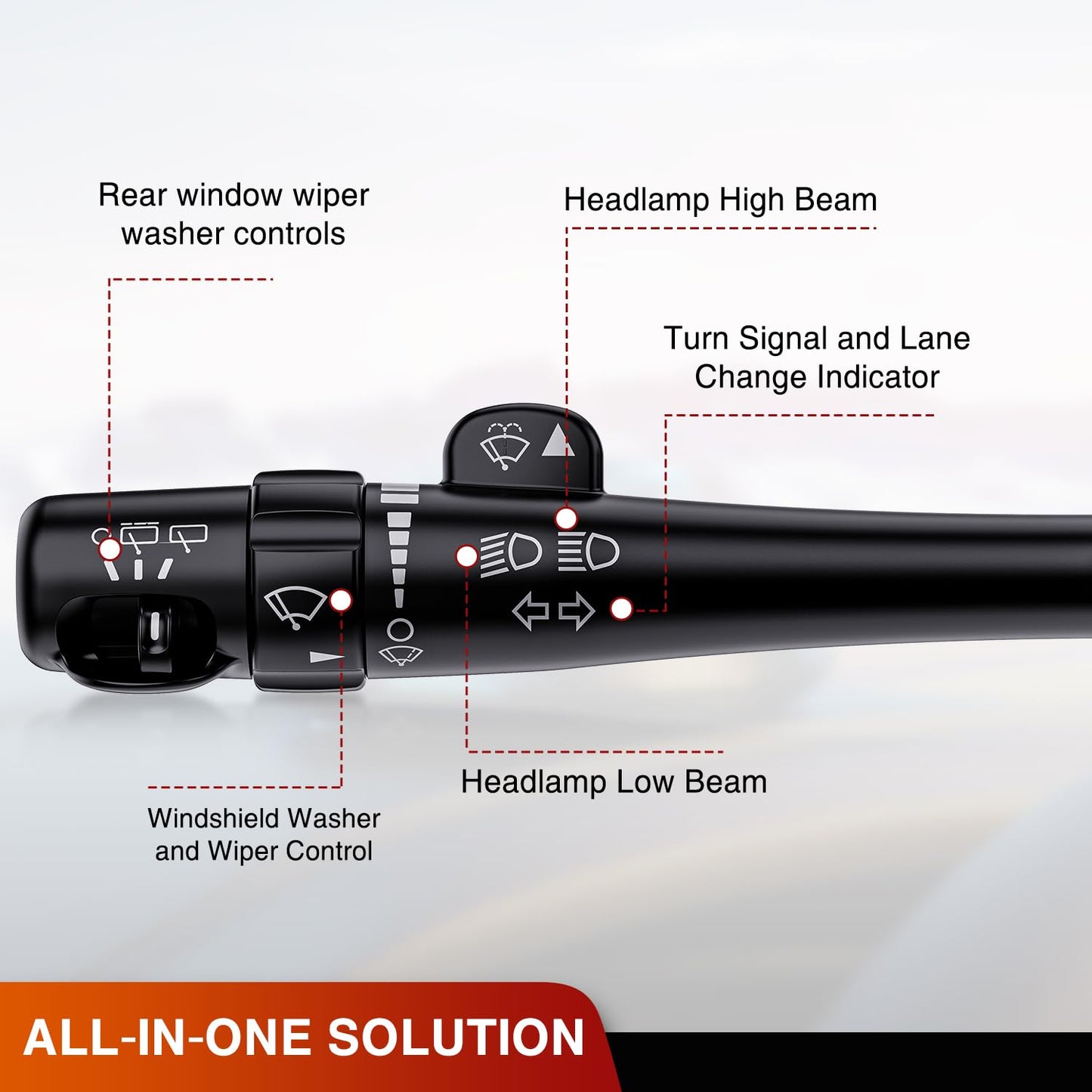 Turn Signal Switch Compatible with 2007 2008 2009 2010 2011 2012 2013 Chevy Suburban Tahoe 2007-2013 GMC Yukon XL 2007-2014 Cadillac Escalade Blinker Windshield Wiper Switches