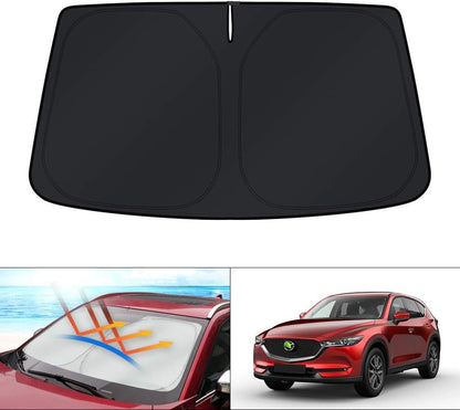 Windshield Sun Shade for Mazda CX-5 2017-2024 2025 2026 CX5 Accessories Window Shade Sun Visor Protector Blocks UV Rays Keep Car Cooler