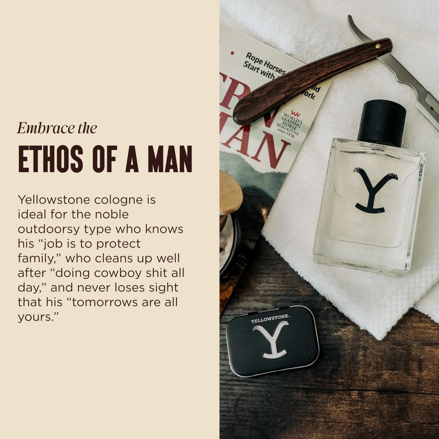 Tru Fragrance Beauty Yellowstone Ride Men's Cologne, 3.4 fl oz (100 ml) - Vibrant, Smokey, Rugged