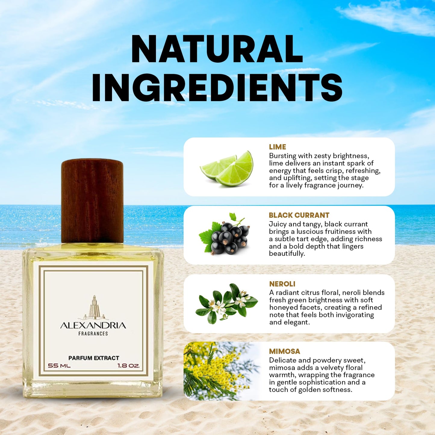 Alexandria Fragrances Deep Blue Perfume - Long Lasting Eau de Parfum for Men and Women - Fresh Citrus Parfum with Mint, Black Currant, Neroli and Musk - Luxury Men’s Cologne for Every Occasion - 10ml