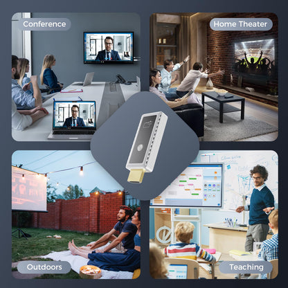 Wireless HDMI Display Dongle Adapter 1080P, Wireless HDMI Transmitter and Receiver 2-in-1, Plug & Play, Screen Mirroring Extender from iPhone Android Laptop to HDTV Projector for AirPlay Miracast DLNA