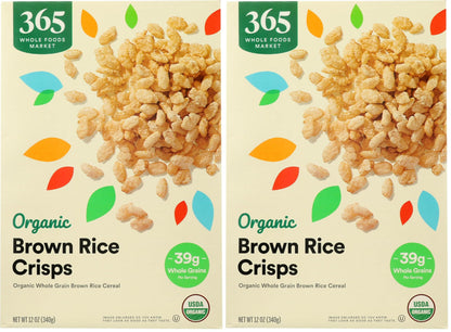365 by Whole Foods Market, Organic Brown Rice Crisps Cereal, 12 Ounce
