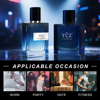 Ycz CLUB GENT'S AROMA, 1.7oz(50ml), Man Perfume, Nightclub Essential Fragrance, Long Lasting Cologne for Men with Aromatic Woody Notes of Aldehyde, Ginger, Mint, and Lemon