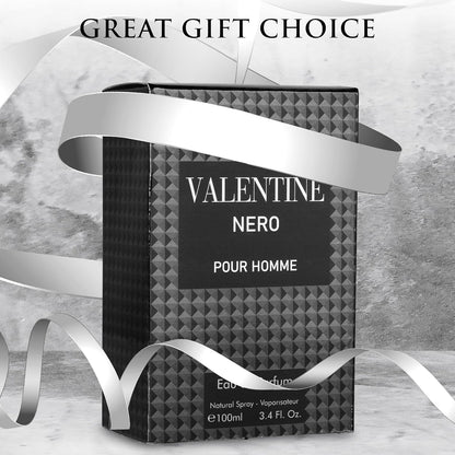 URBAN COLLECTION Valentine Nero for Men - Woody Aromatic Fragrance with Floral and Mineral Notes - Masculine Scent - 100ml