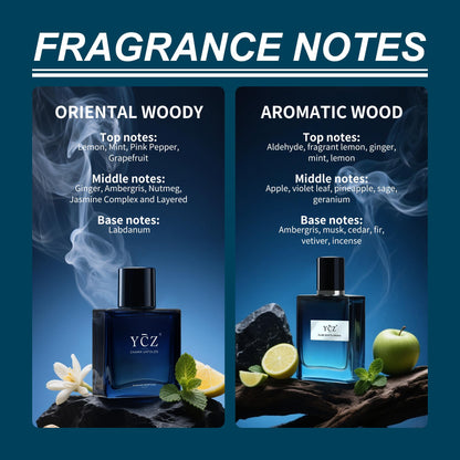 Ycz CLUB GENT'S AROMA, 1.7oz(50ml), Man Perfume, Nightclub Essential Fragrance, Long Lasting Cologne for Men with Aromatic Woody Notes of Aldehyde, Ginger, Mint, and Lemon