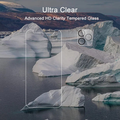 Ailun 2 Pack Screen Protector for iPhone 13 [6.1 inch Display] with 2 Pack Tempered Glass Camera Lens Protector,[9H Hardness]-HD