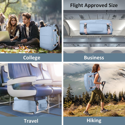 Taygeer Travel Backpack for Women, Carry On Backpack with USB Charging Port & Shoe Pouch, TSA 15.6inch Laptop Mochila Flight Approved, Nurse Bag Casual Daypack for Weekender Business Hiking, Pink