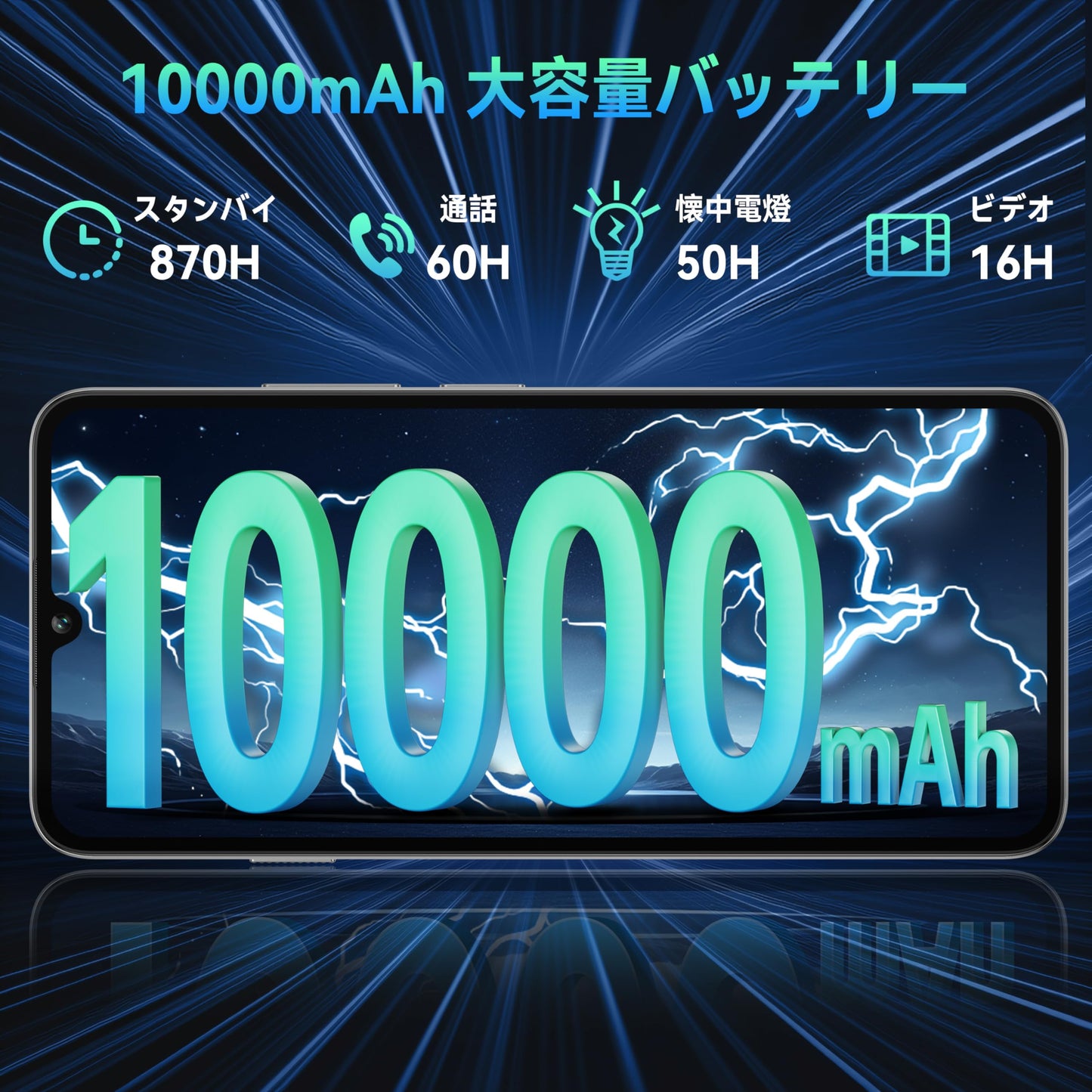 OUKITEL C59 Pro Unlocked Android Phones - 6.88”HD+ Display Android 15 10000 mAh Battery 24GB +256GB/1TB TF Cell Phone with 120LM Flashlight, NFC 13MP Camera Smartphone, OTG/Fingerprint/4G Dual SIM