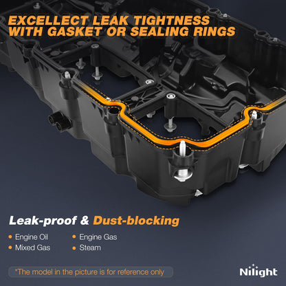 N55 Engine Valve Cover Gasket Kit for BMW 135I 335I 435I 535I 640I 740I 2011 2012 2013 2014 2015 2016 2017 2018 2019, for Activehybrid 2012-2016, X1 X3 X4 X5 X6 2011-2019, 3.0L